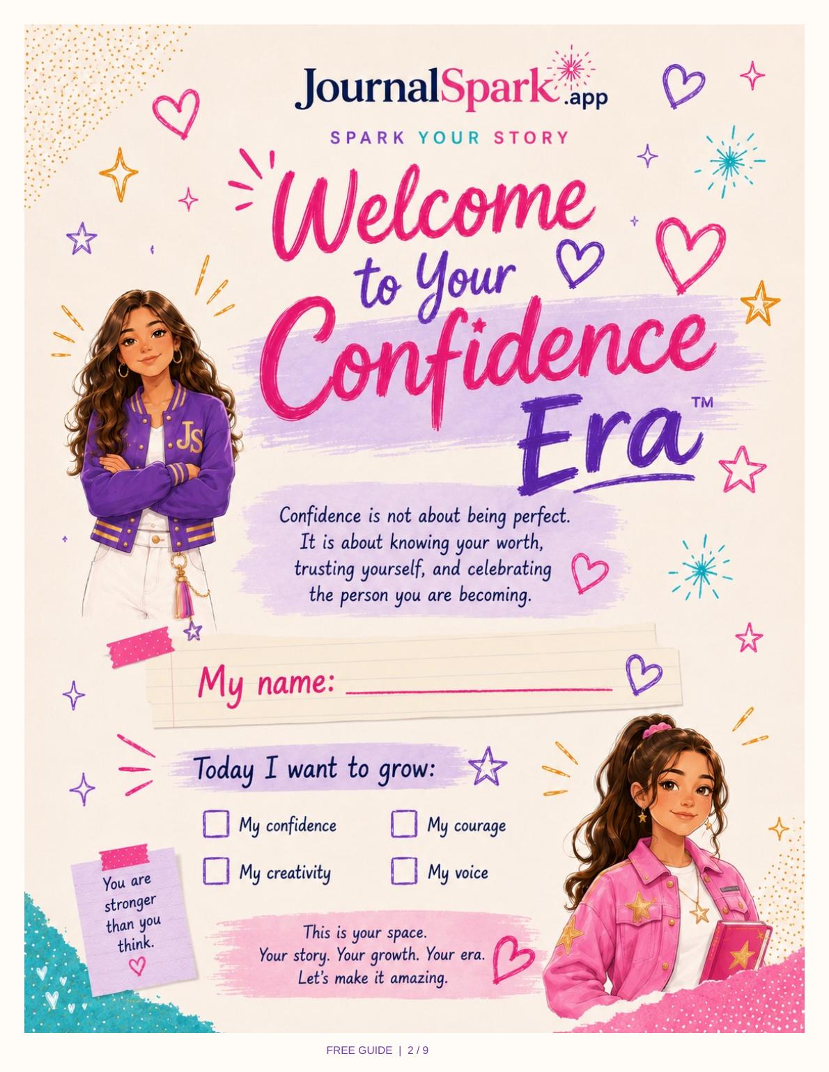 Welcome page of the Confidence Era guide